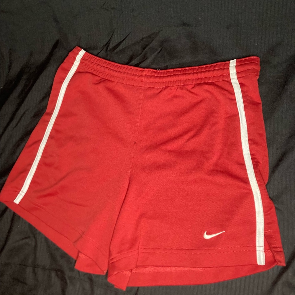 RED NIKE LOUNGE SHORTS, good condition (size M)